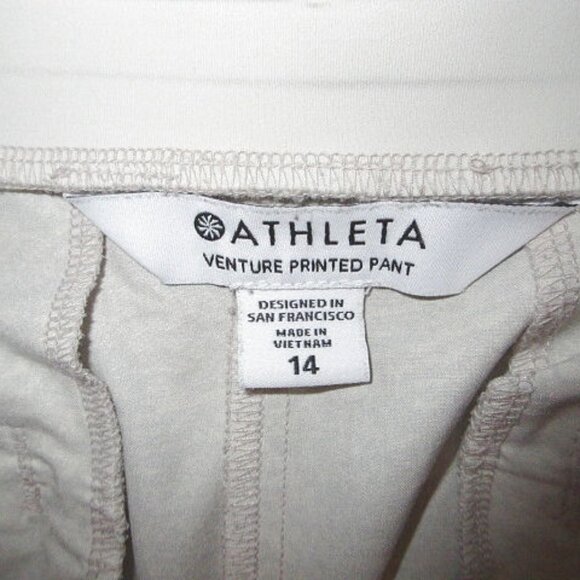 Athleta Womens Pants Size 14 Venture Printed Cargo Joggers Stretch Gorpcore NEW - Picture 6 of 12